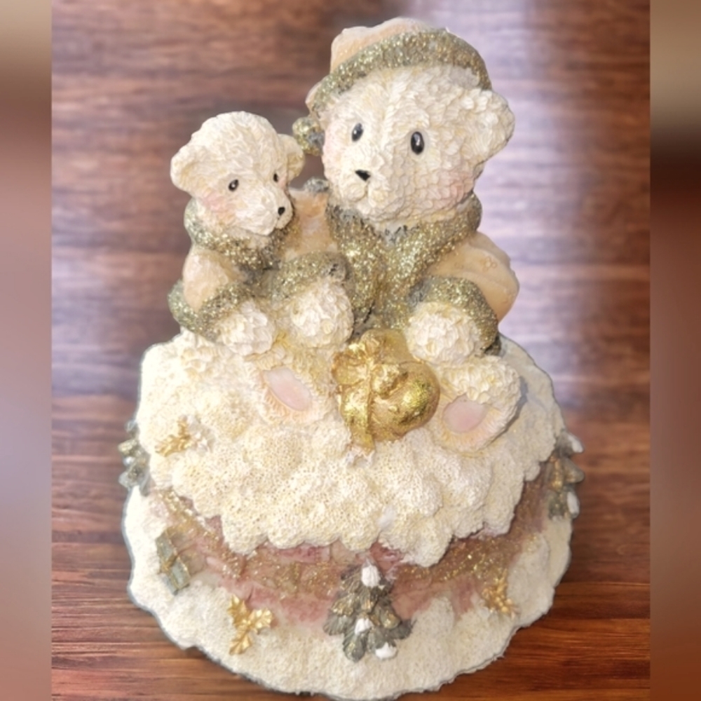 Musical Christmas bears  decoration